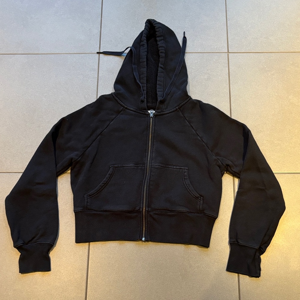 Women's Black Zip-Up Hoodie